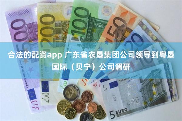 合法的配资app 广东省农垦集团公司领导到粤垦国际（贝宁）公司调研