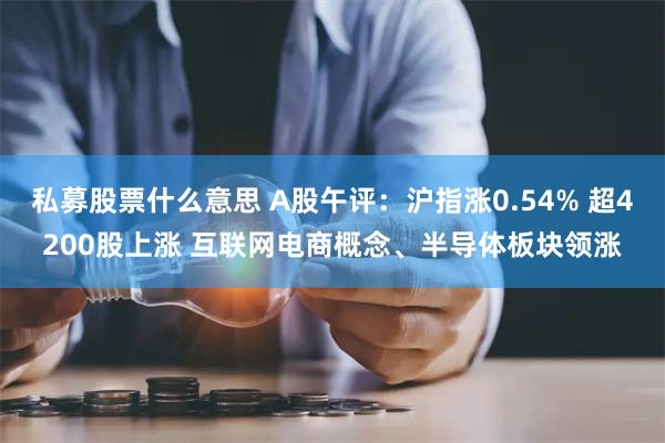 私募股票什么意思 A股午评：沪指涨0.54% 超4200股上涨 互联网电商概念、半导体板块领涨